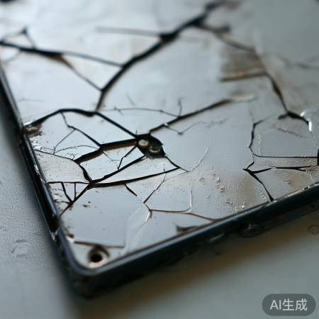 面板裂纹需专业维修,先临时固定