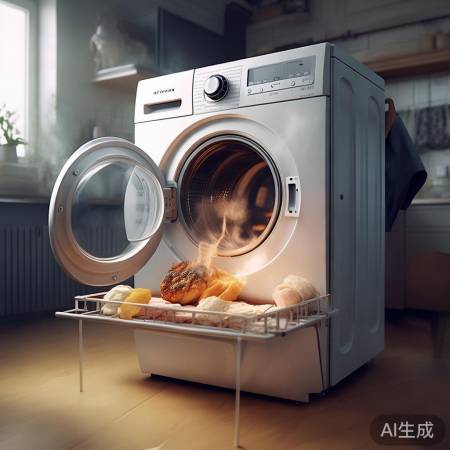 创意洗衣机变烤鸭炉