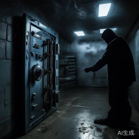 银行保险柜被撬开，手法高超