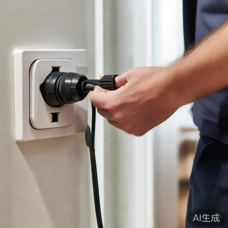 连接电源，小心触电