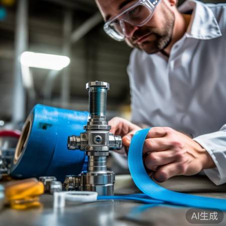 缠绕生料带，防泄漏安装阀门