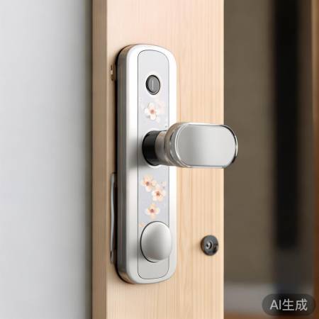 樱花指纹锁,简约小巧美观