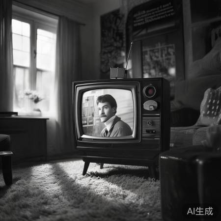 复古黑白电视机背景墙，唤醒怀旧情怀