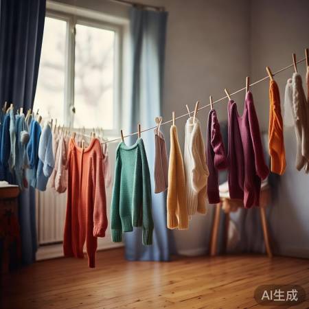 晾毛衣小技巧,保持形状防褪色