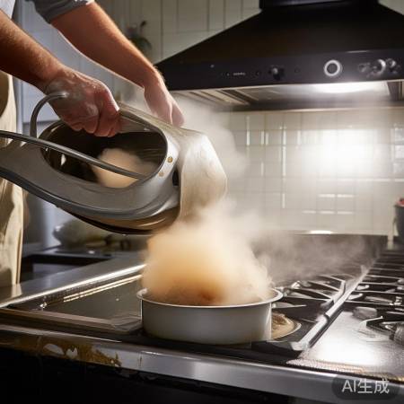 “热水浸泡软化油污”