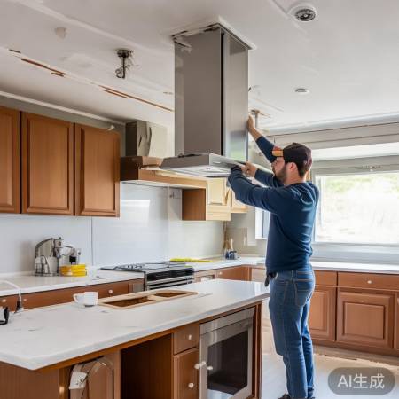 “吊顶前安装油烟机最佳”