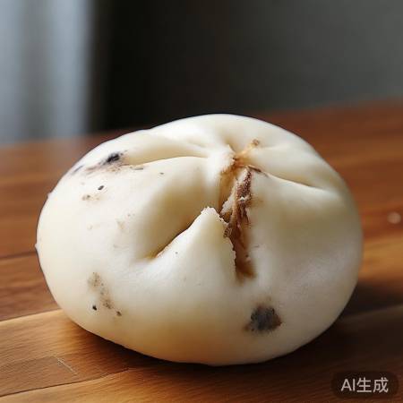 馒头霉斑或干硬，不宜食用。