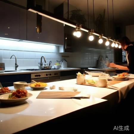 厨房照明，明亮多角度
