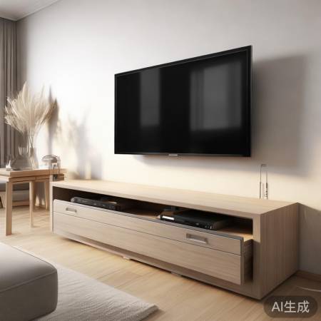 巧用电视柜藏插座