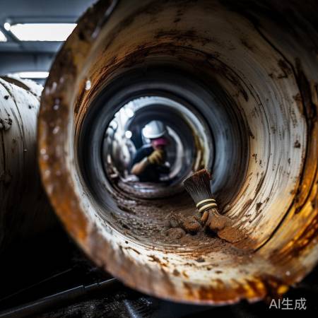 检查管道，清理锈蚀