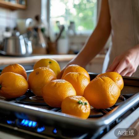 燃气灶烤橘子教程：轻松在家享受美味果香