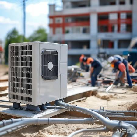 空调外机安装,管道平直散热佳