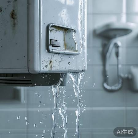 喷水后热水器保养不当损坏