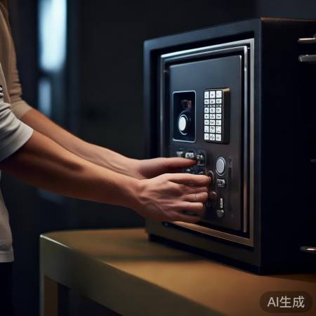 “顺时针拧开保险柜”