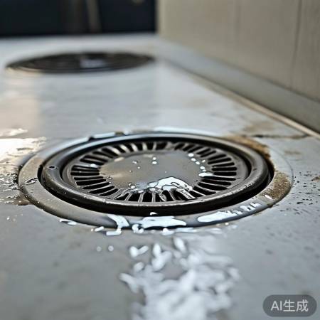 地漏密封不良，水流溢出