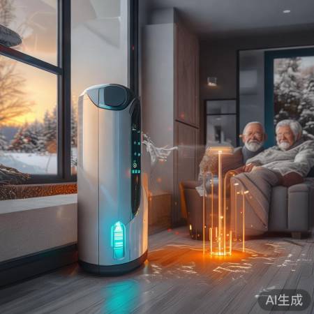 “空气能供暖,省心又省力”