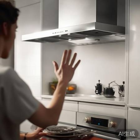 美的抽油烟机手势开关，智能便捷操作体验