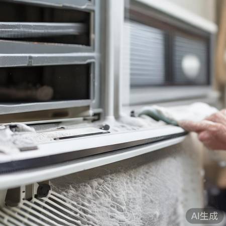 “定期清洁，提高热泵效率”