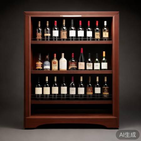 红酒柜分层放置