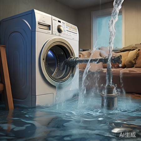 洗衣机进水阀故障，家中被淹