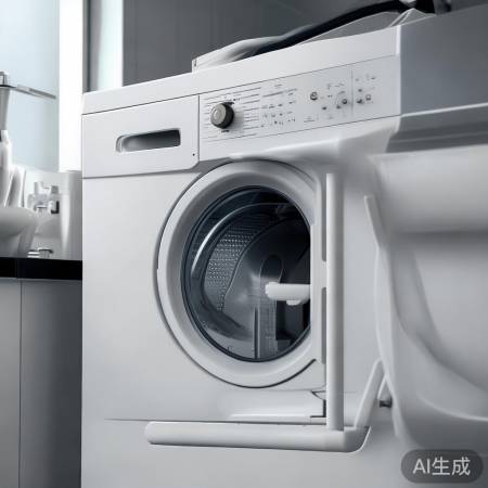 洗衣机罩巧留水管孔，实用设计让清洁更轻松