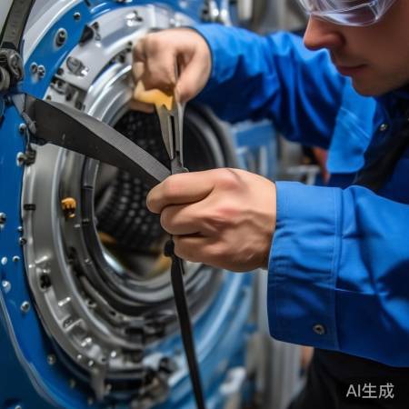 洗衣机皮带安装完毕