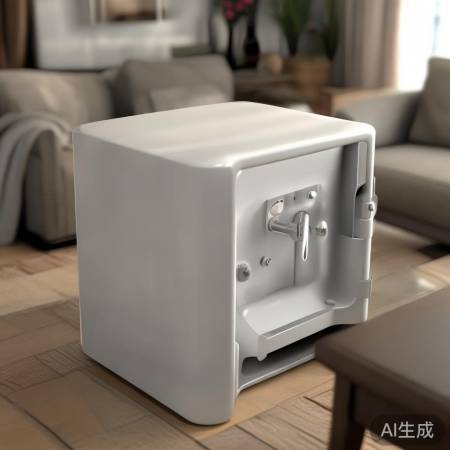 富新智能指纹锁热线查询平台告诉你:迷你白色家用保险柜，安全存储，生活必备神器	