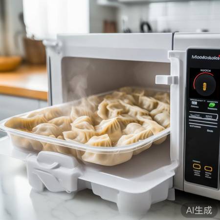 微波炉解冻饺子，火候要适中
