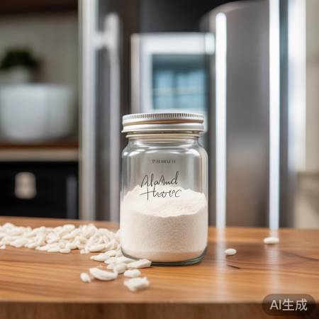 优质杏仁粉不易结块，储藏注意温