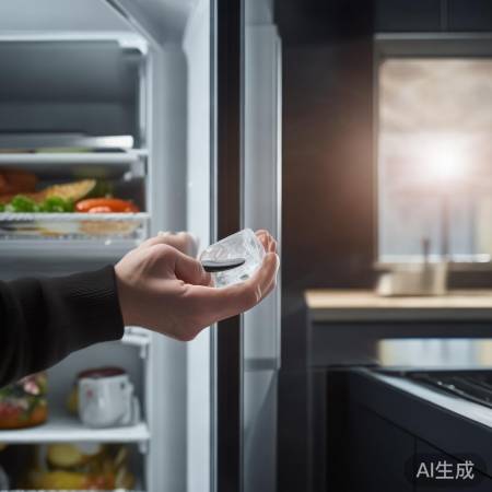 “冰箱门微开,慢慢升温除冰”