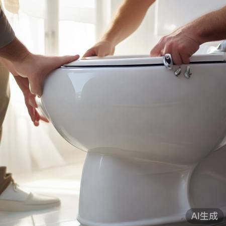 马桶盖固定底座,拧紧螺丝稳固