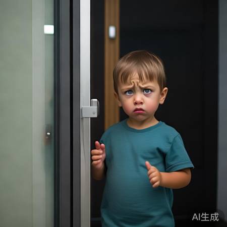 熊孩子误操作，自动锁锁门外