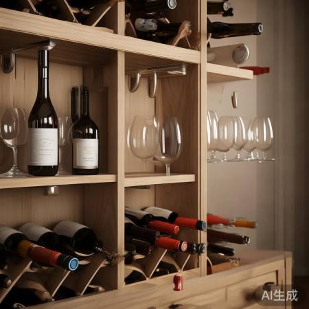 酒柜挂饰红酒架，美观实用
