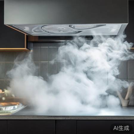 油烟机叶轮，吸走油烟精灵