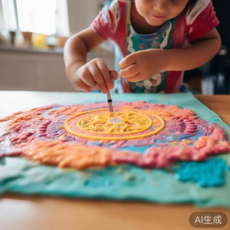 模具压图案,上色有层次