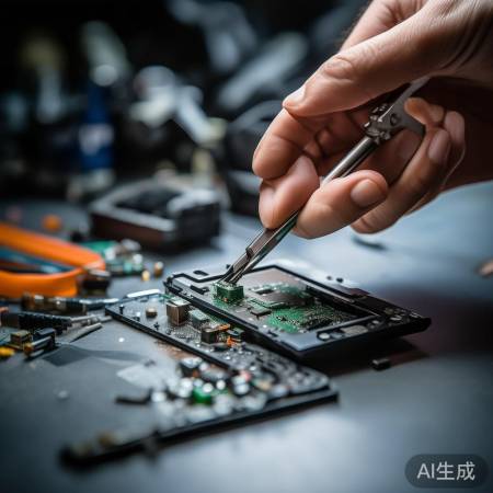 撬开卡扣，轻拔指纹模块