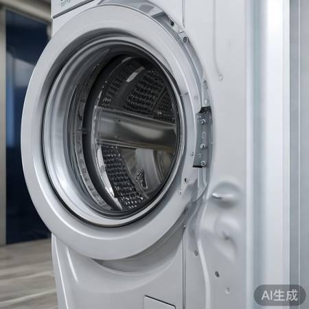 “按锁扣，开洗衣机盖”