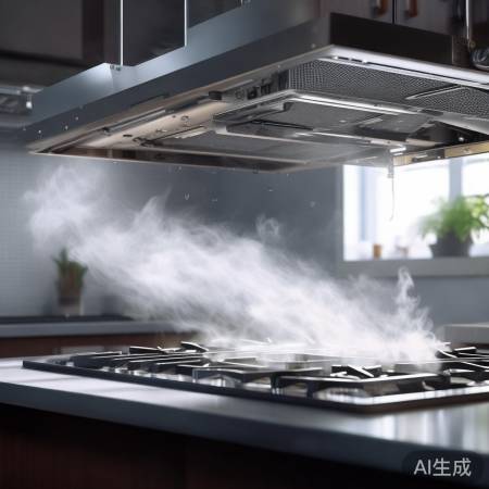 油烟机负压吸入油烟水蒸气冷凝