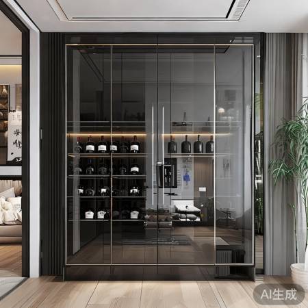 酒柜配色应与家居风格和谐