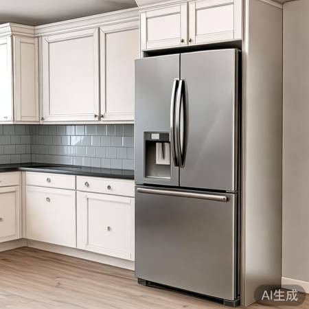 吊柜门略高冰箱,不挡使用