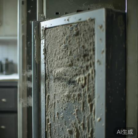 冰箱散热器老化，散热效率下降。