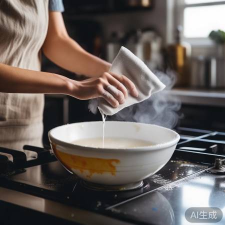 “热洗炉头除油渍小窍门”