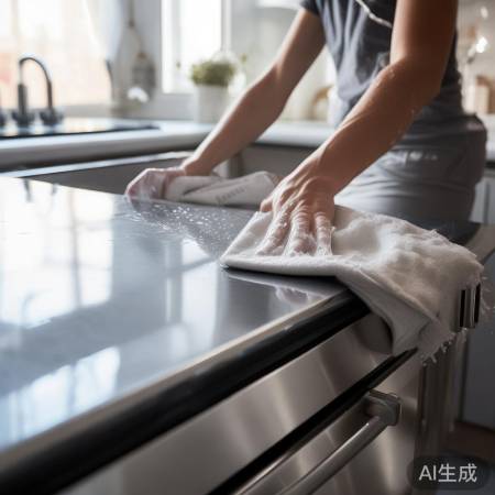 清洁集成灶外壳，湿抹干加洗洁精