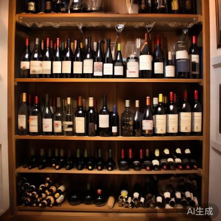 酒柜分层存酒，品质空间两不误